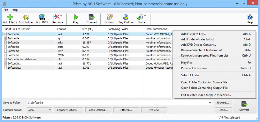 nch software prism video converter