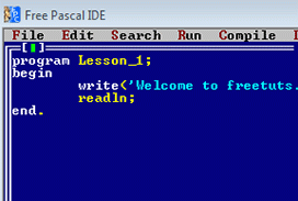 Bảng từ khóa của ngôn ngữ Pascal