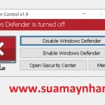 Windows Defender Control v1.6 v1.9 – Vô Hiệu Hóa Windows Defender