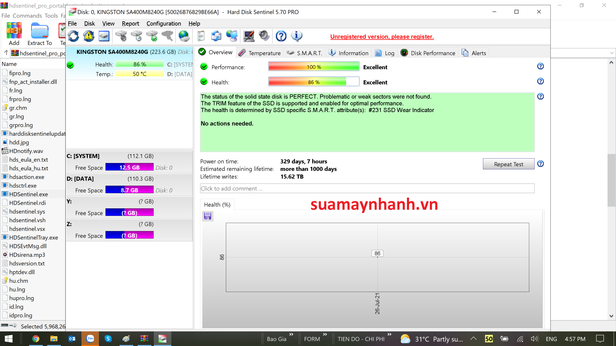 HDSentinel Portable Kiểm Tra Toàn Diện Ổ Cứng Không Cần Cài Đặt