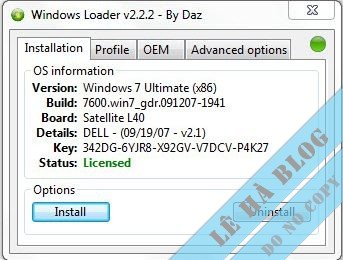 Windows Loader  – Phần Mềm Active Windows 7 Tốt Nhất – Sửa Máy Nhanh