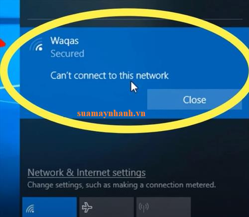 Cách khắc phục lỗi Can’t Connect to This Network trên Windows 10